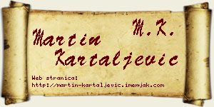 Martin Kartaljević vizit kartica